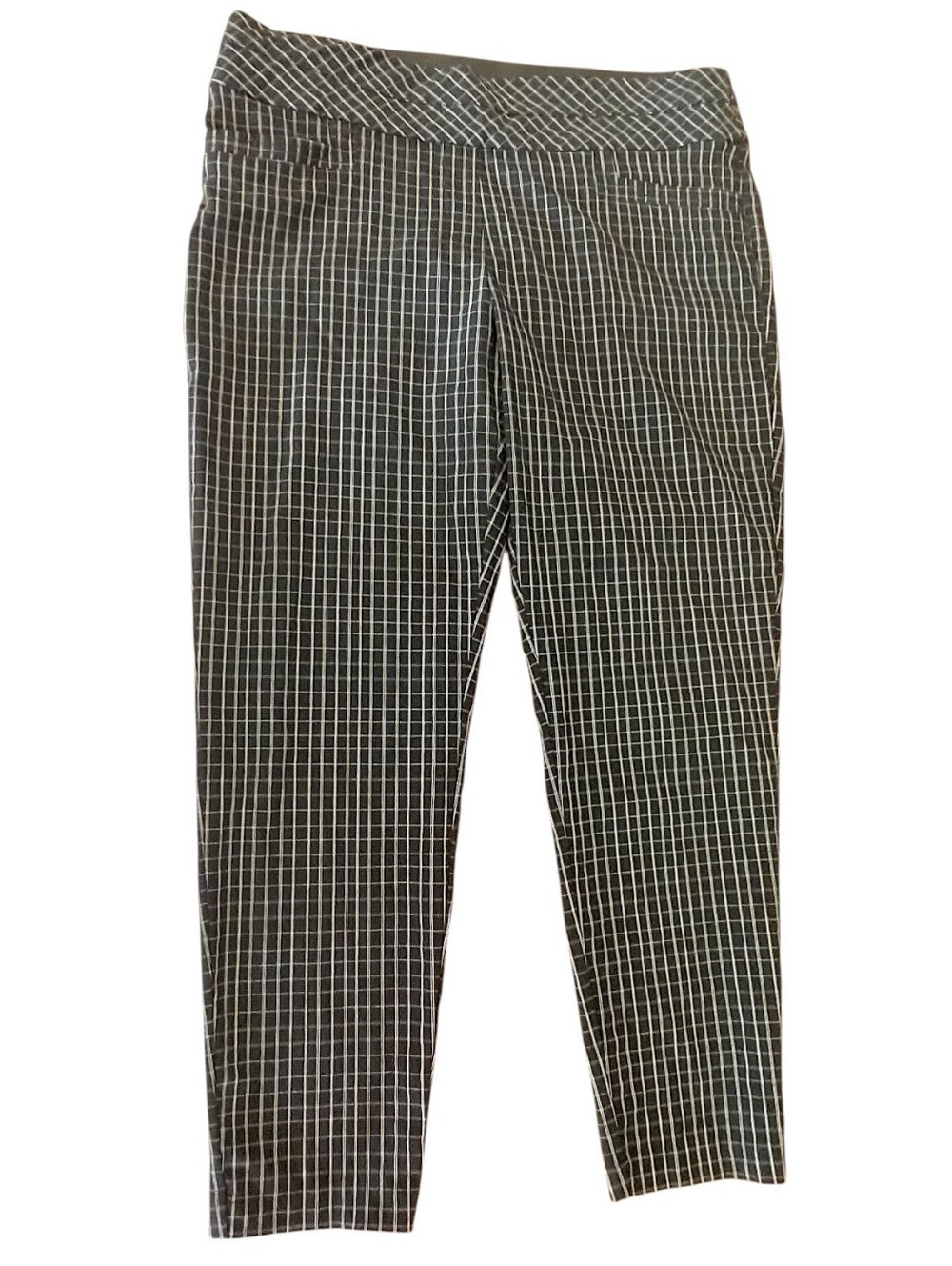 Maurices Black & White Windowpane Ankle Length Pants